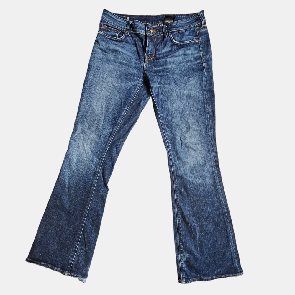 Buffalo David Bitton Fellow Mid Rise Flare Jeans 29x31 Stretch‎ Dark Wash Y2K